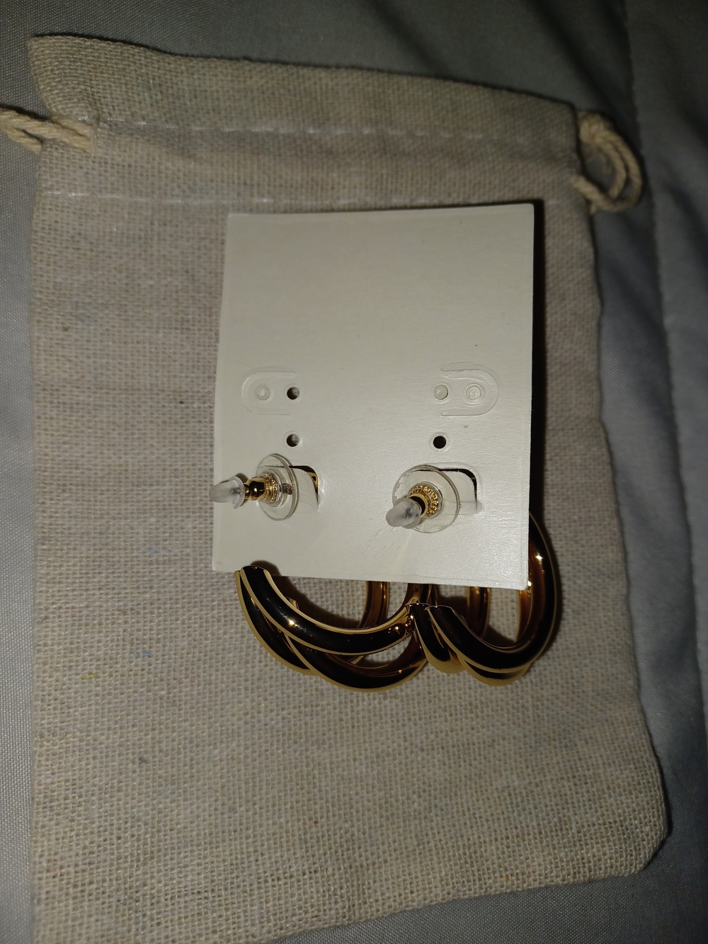 Allison Rose Gold Multi-Hoop Earrings - Picture 2 of 2
